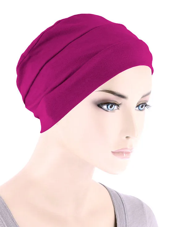 CKC-PLUM#Chemo Cloche Cap in Plum