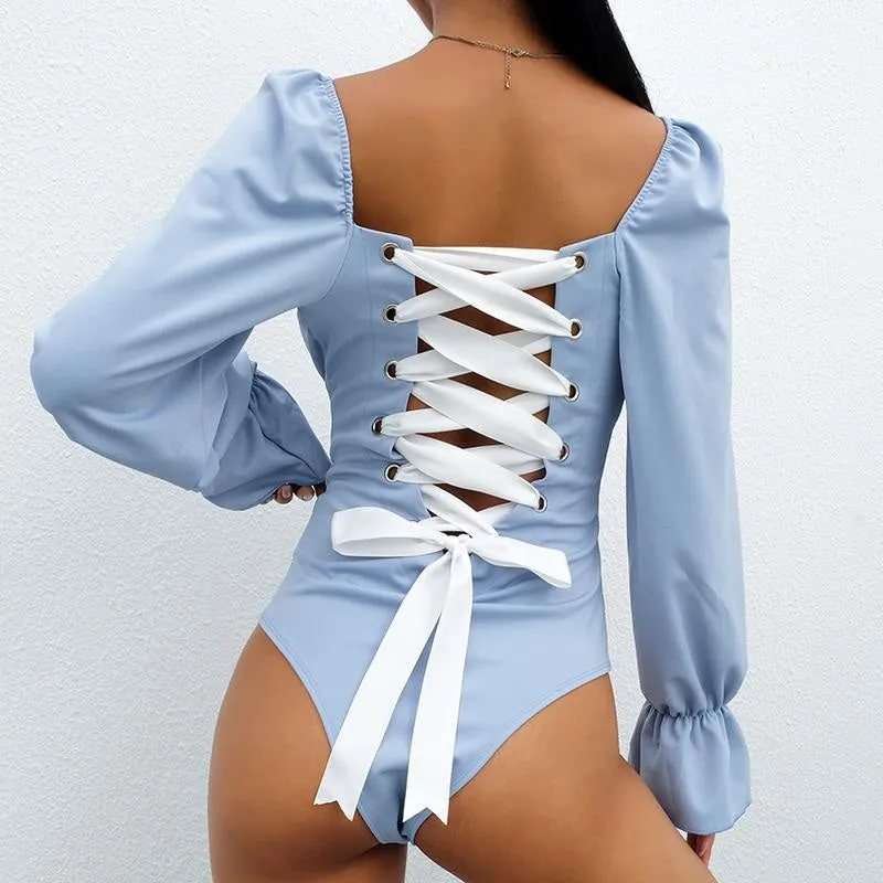 Corset Back Bodysuit (3 Colors)