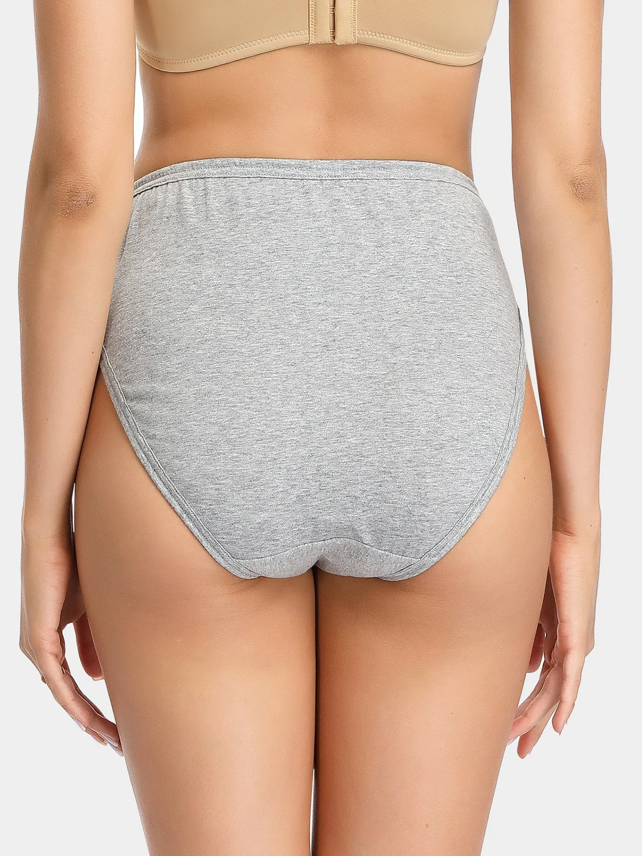 Cotton High-Cut Brief Plus Size Underwear Gray