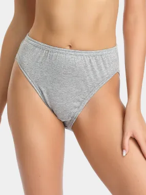 Cotton High-Cut Brief Plus Size Underwear Gray