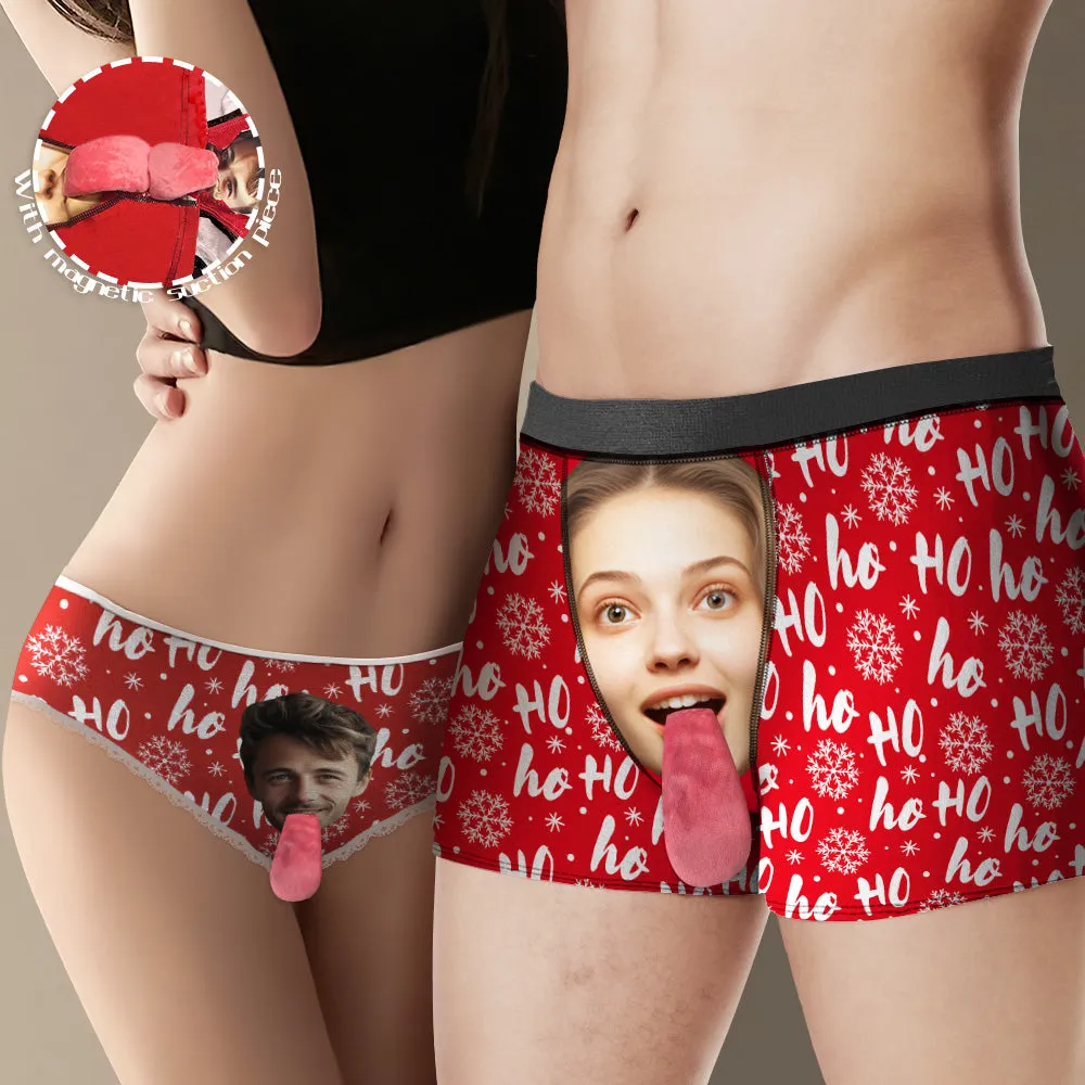 Custom Face Underwear Personalised Magnetic Tongue Underwear Christmas Gifts for Couple