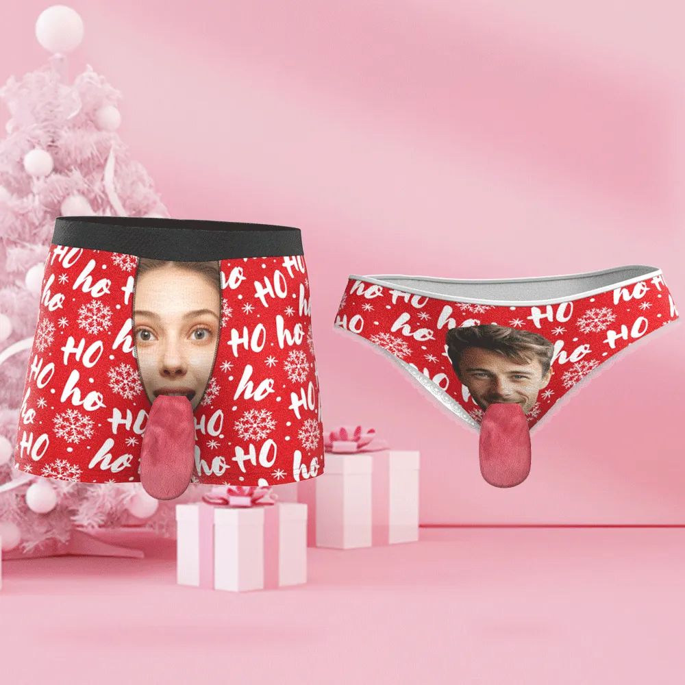 Custom Face Underwear Personalised Magnetic Tongue Underwear Christmas Gifts for Couple