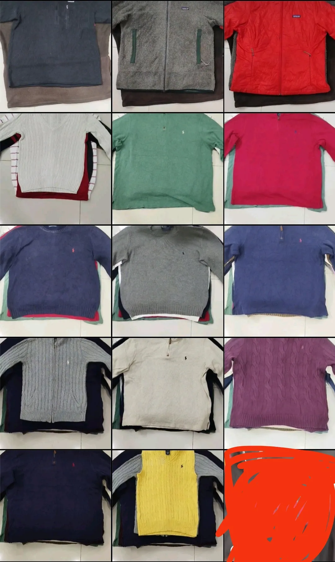 Custom handpick 11 RL Polo Sweater and 3 Patagonia Jackets