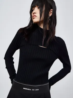 Cutout Turtleneck Sweater