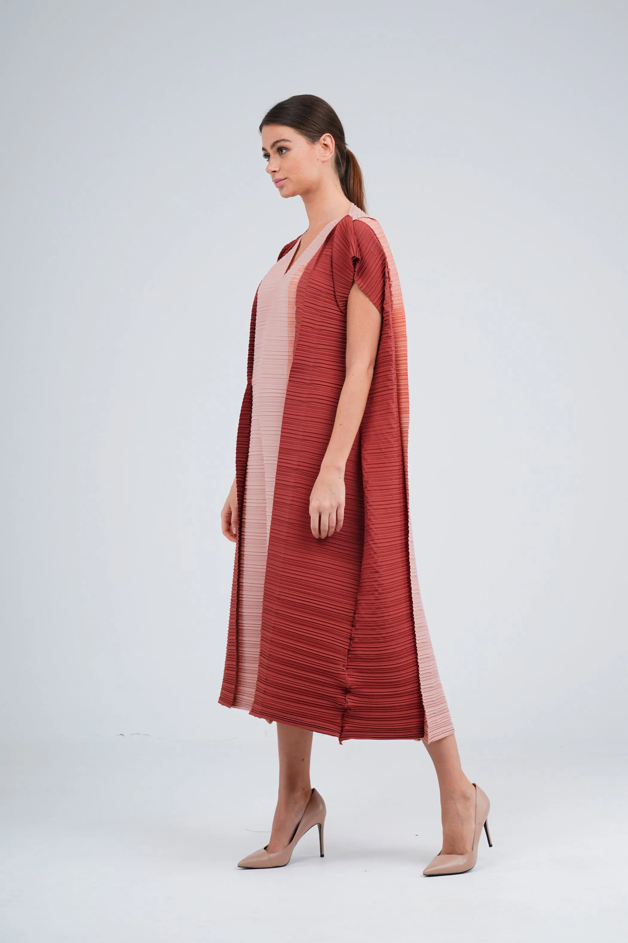 Davina Pleated Shift Dress