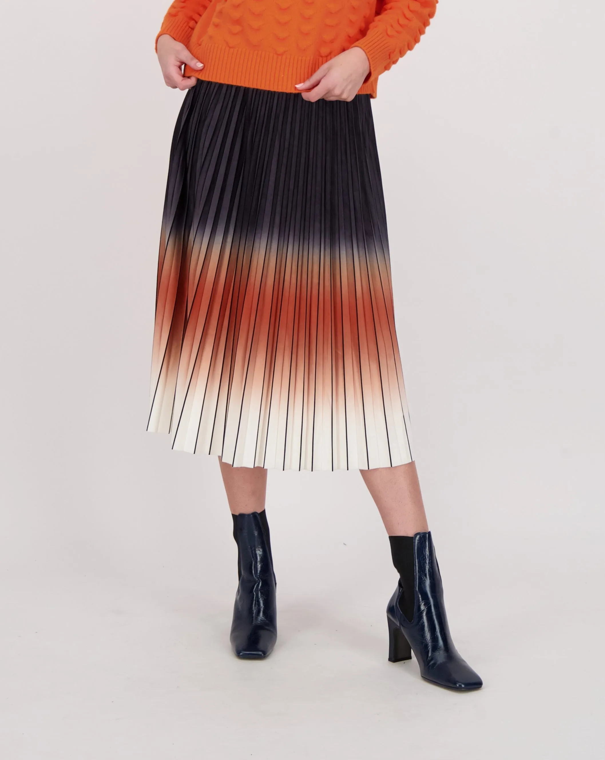 Degrade Plisse Pleated Skirt