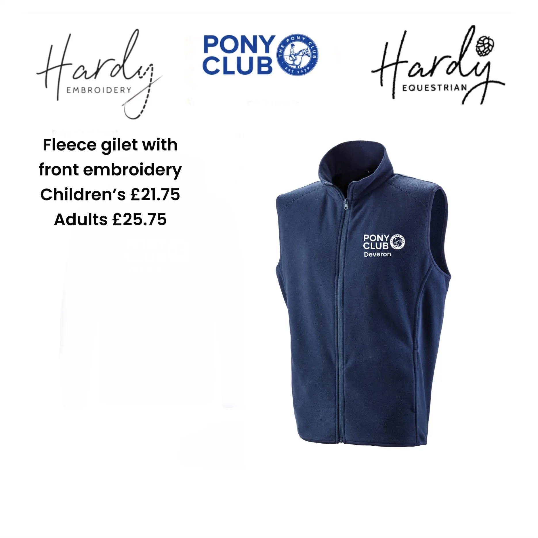 Deveron Pony Club Fleece Gilet