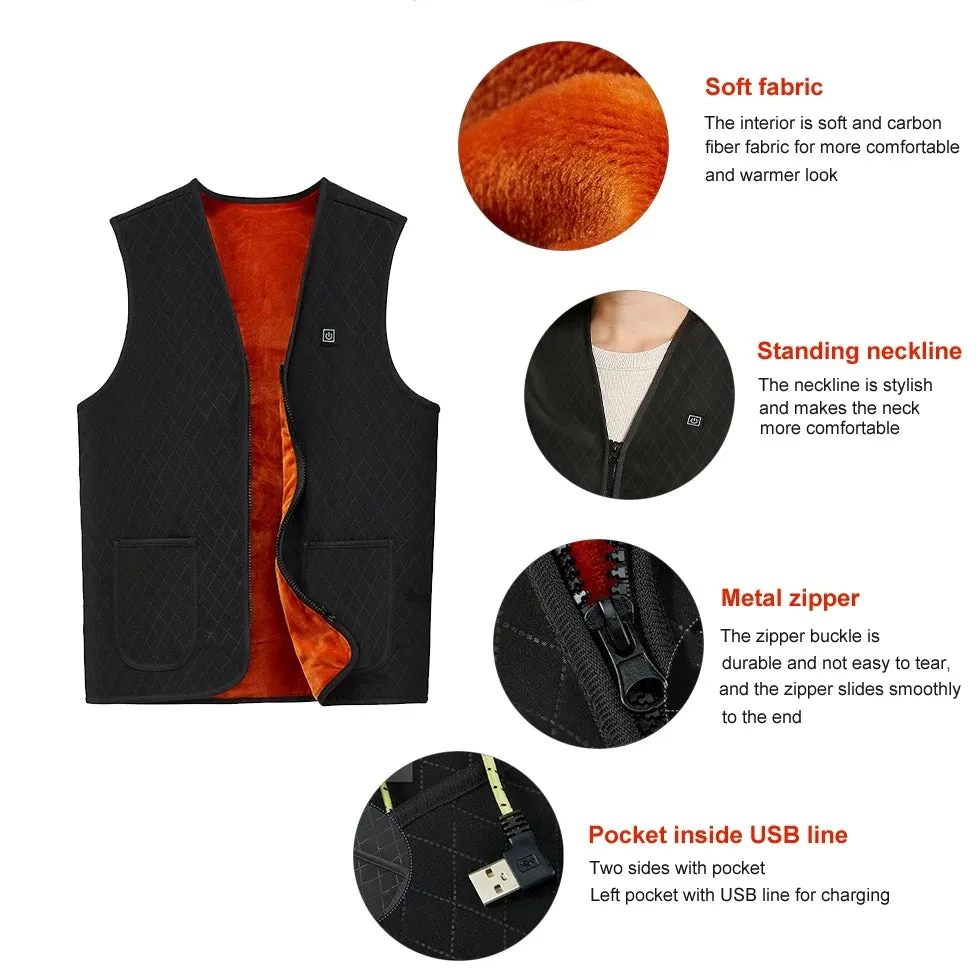 Diamond Stitch Heated Vest