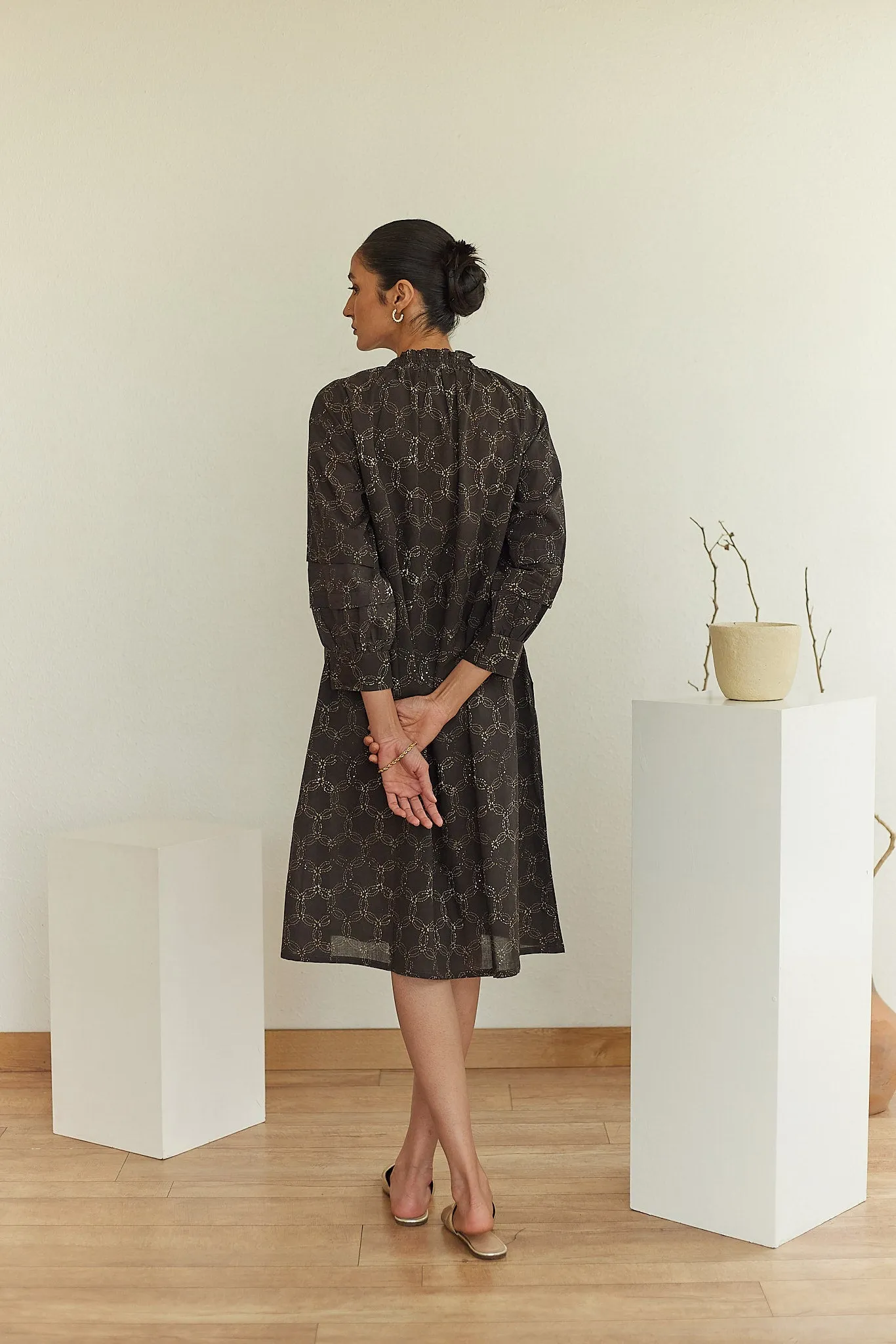 Ebony Layered Mulmul Dress