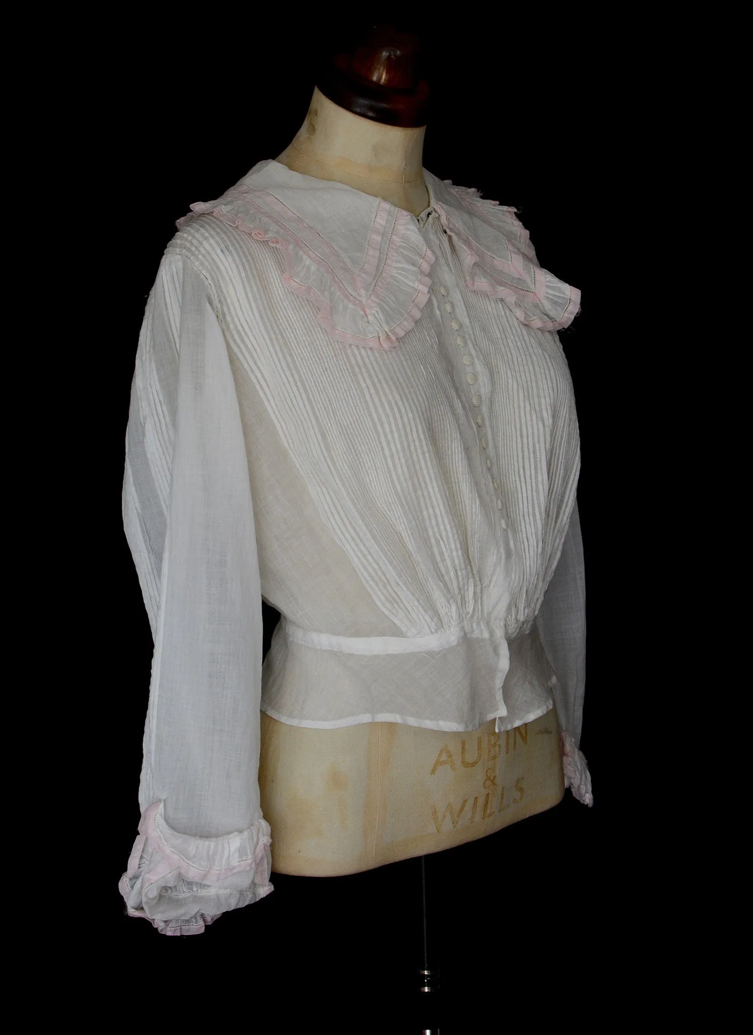 Edwardian White Cotton Blouse and Skirt