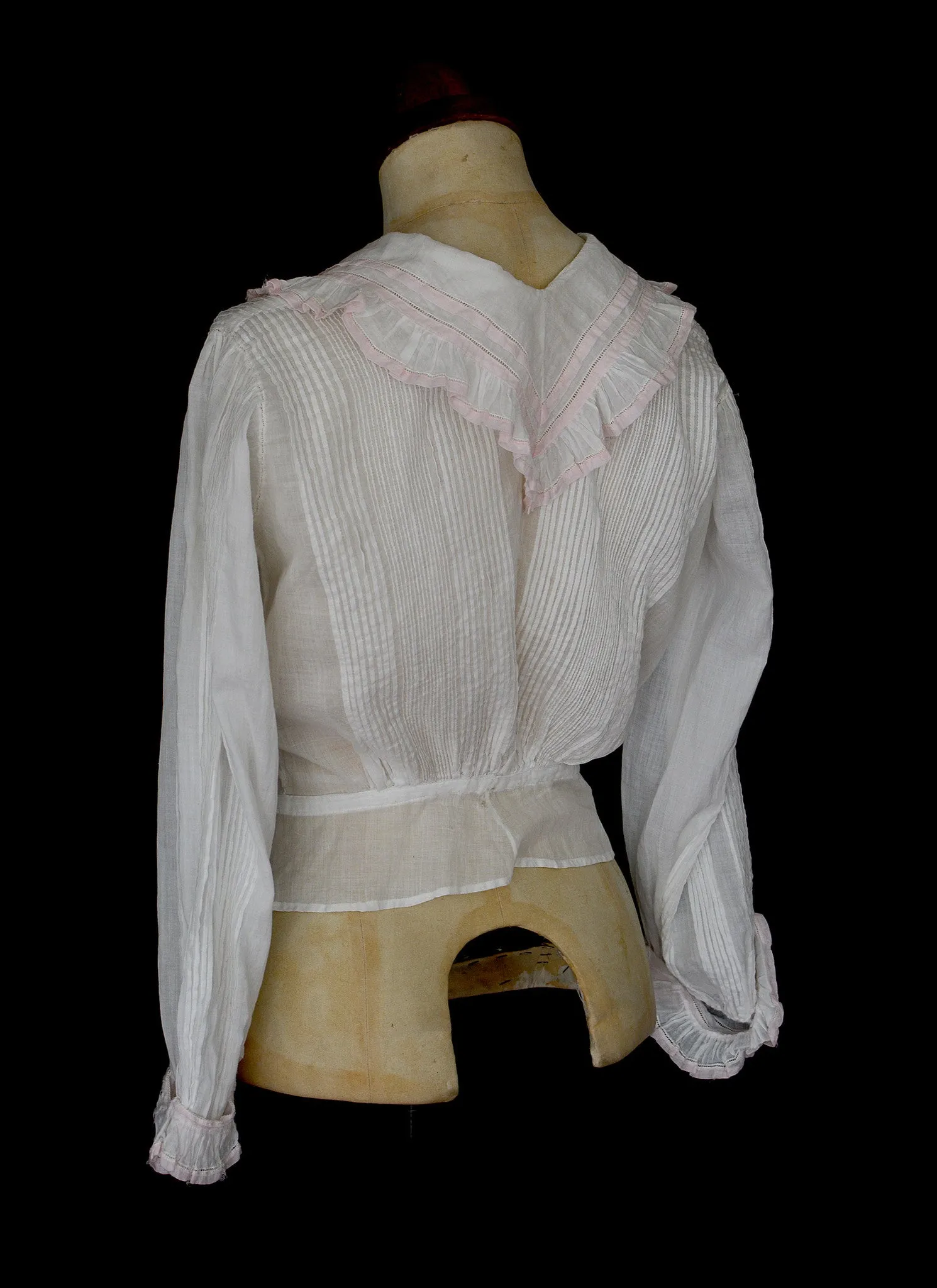 Edwardian White Cotton Blouse and Skirt