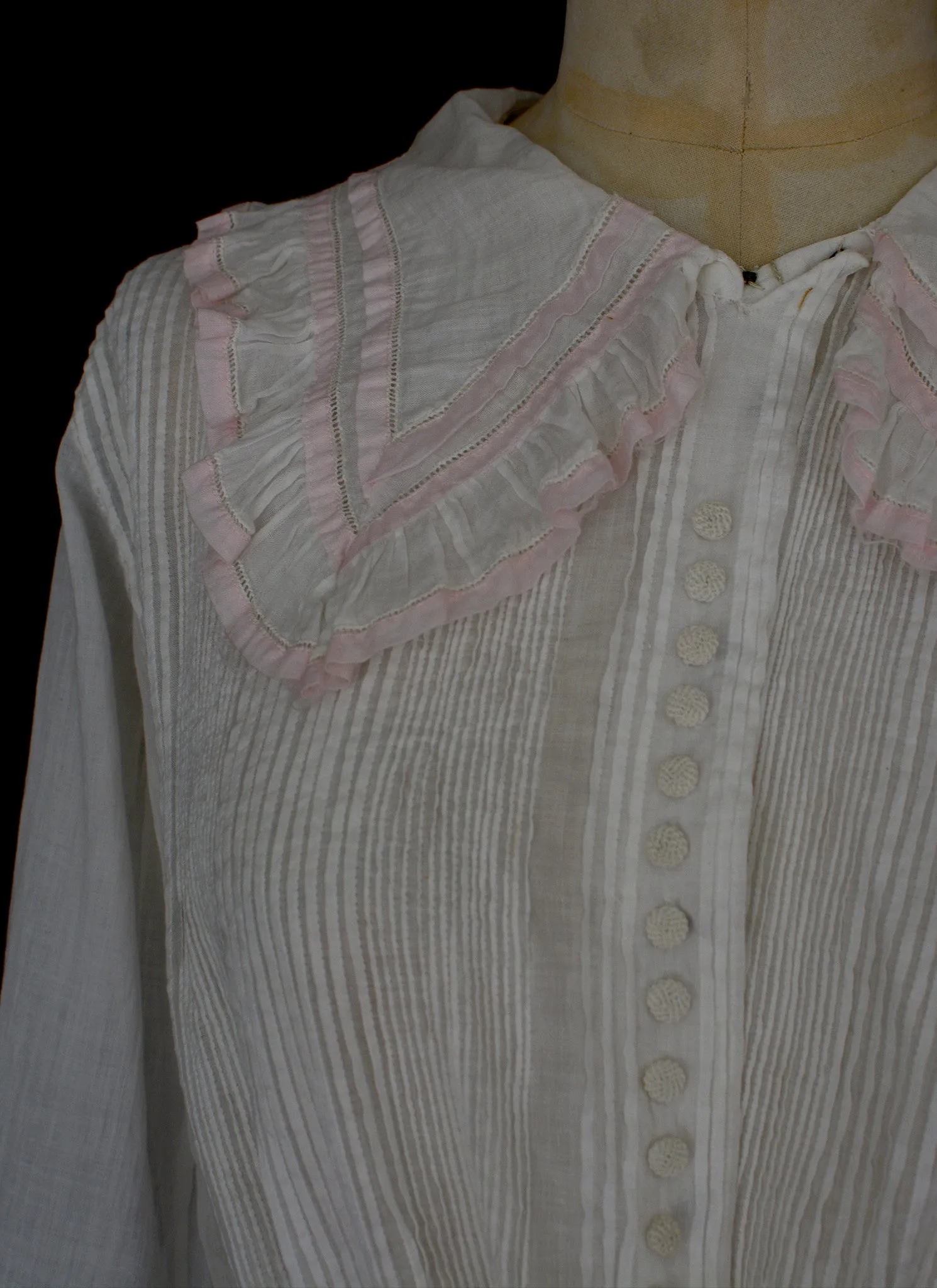 Edwardian White Cotton Blouse and Skirt