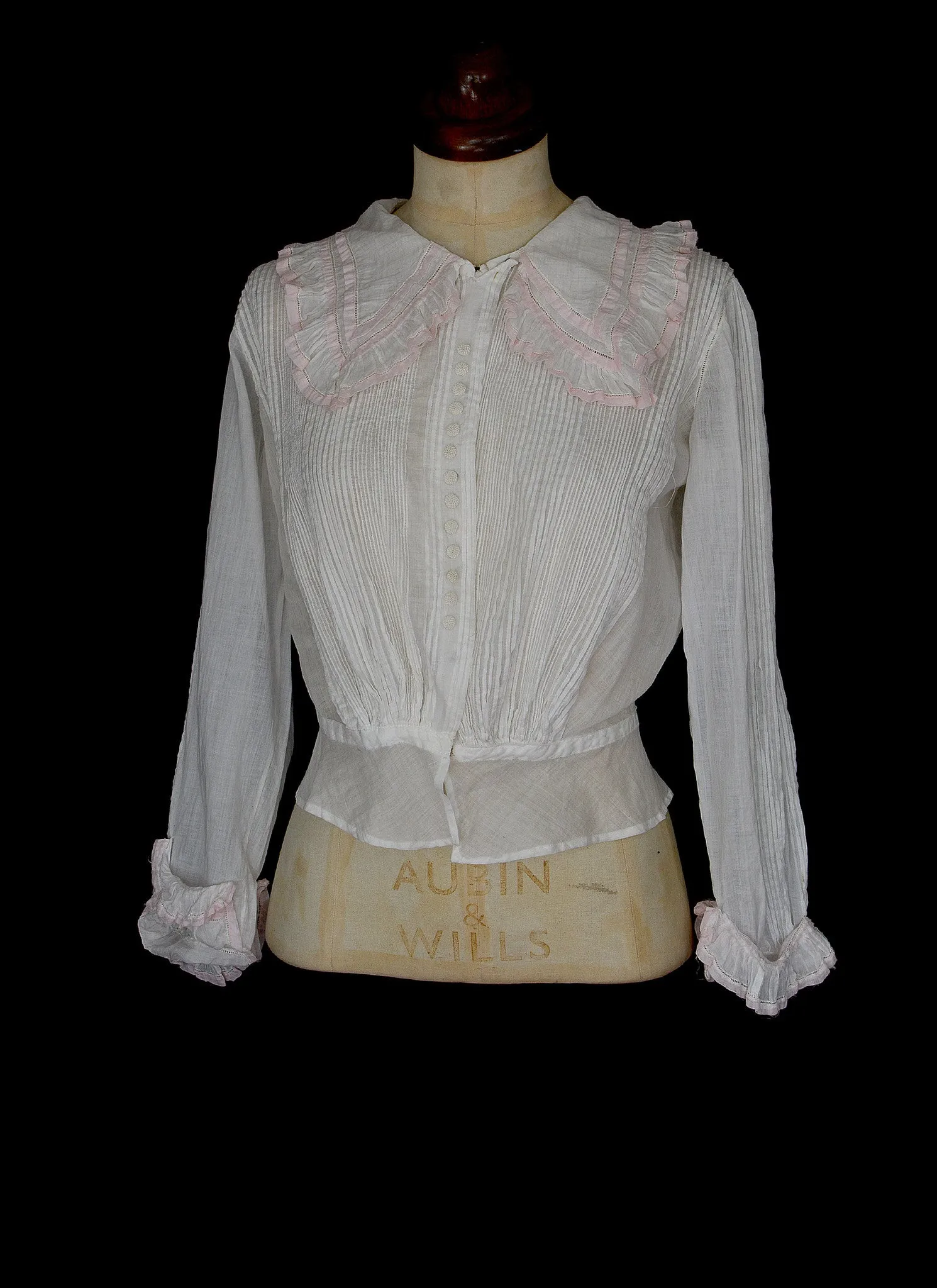 Edwardian White Cotton Blouse and Skirt