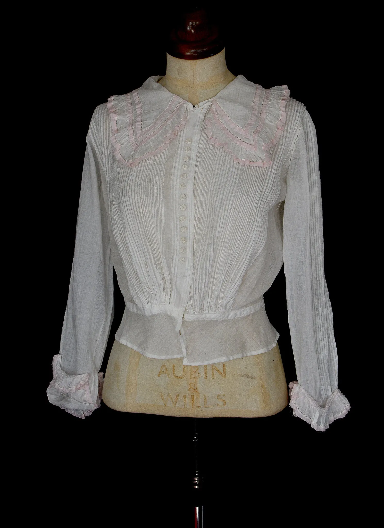 Edwardian White Cotton Blouse and Skirt