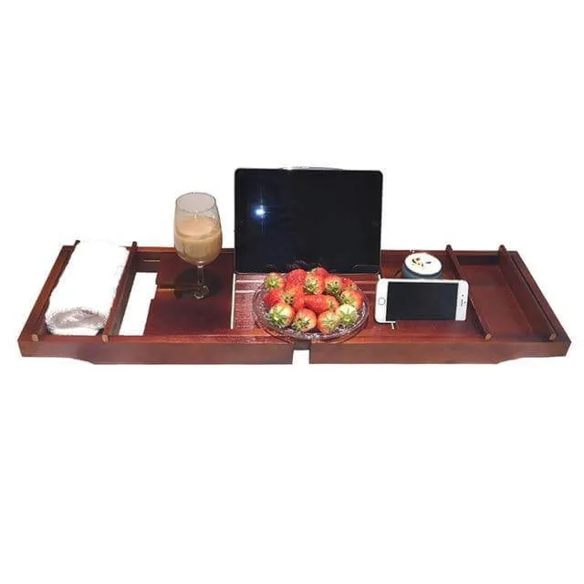 Extendable Bathtub Non-Slip Food Drink Tray