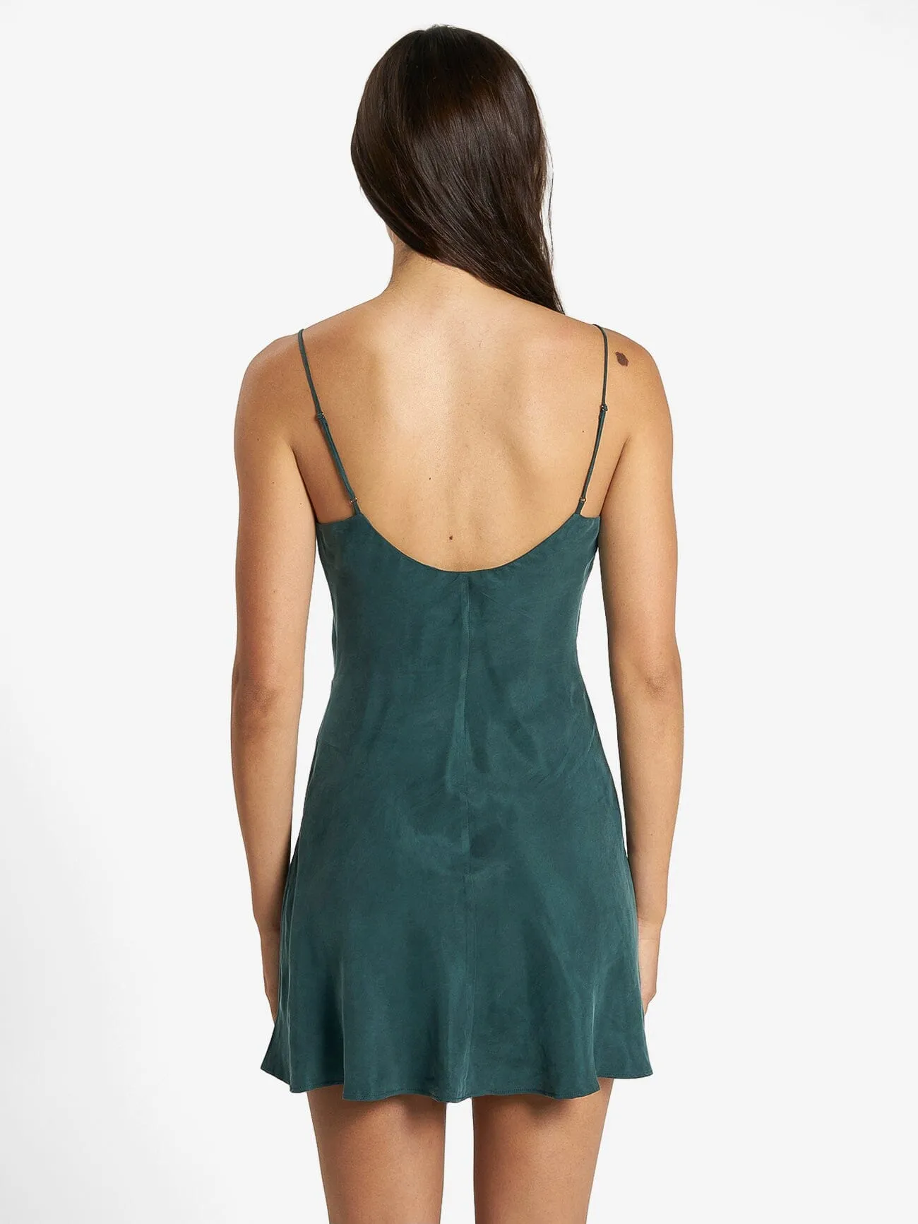 Fairmont Mini Slip Dress - Jasper Green