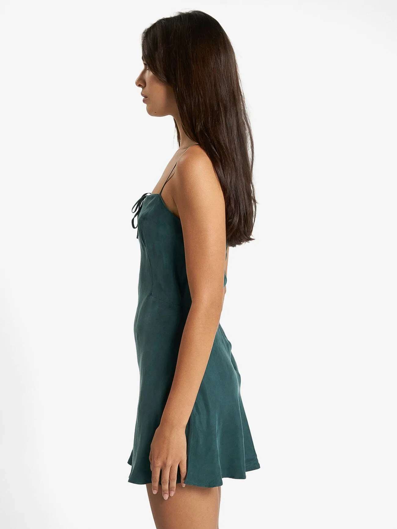 Fairmont Mini Slip Dress - Jasper Green