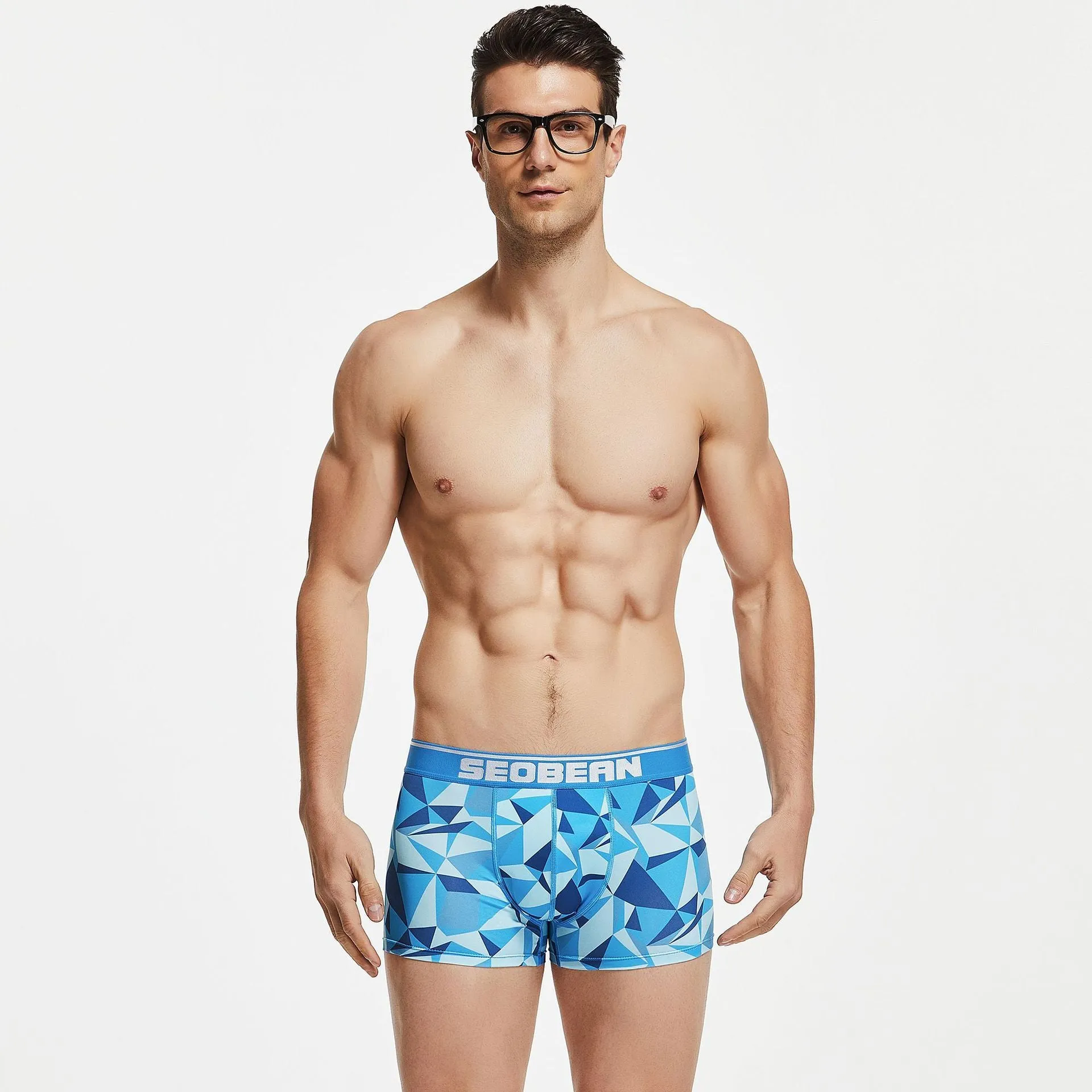 Fashion Geometry Pattern U Convex Boxers