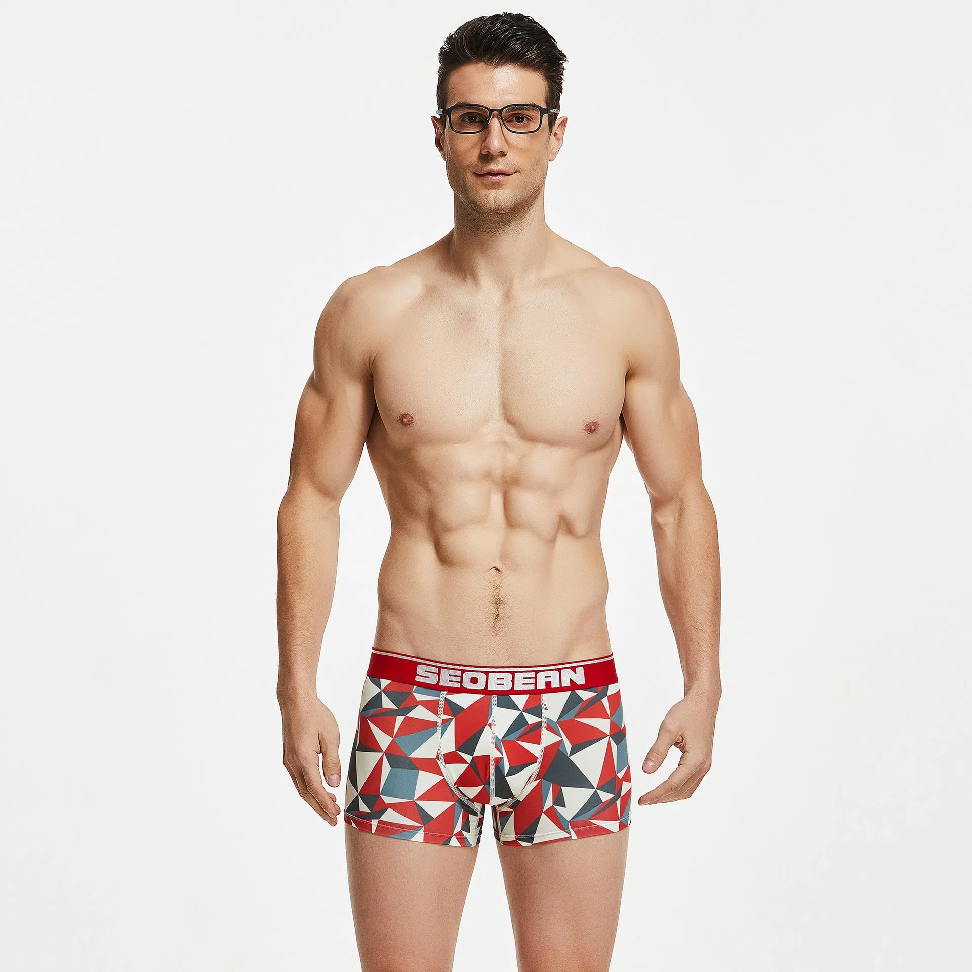 Fashion Geometry Pattern U Convex Boxers