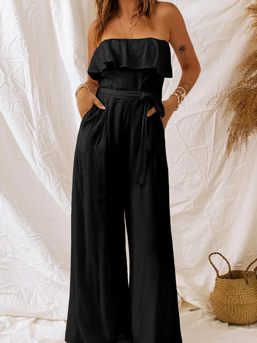 Fashionable Simple Off-shoulder Jumpsuit For Women