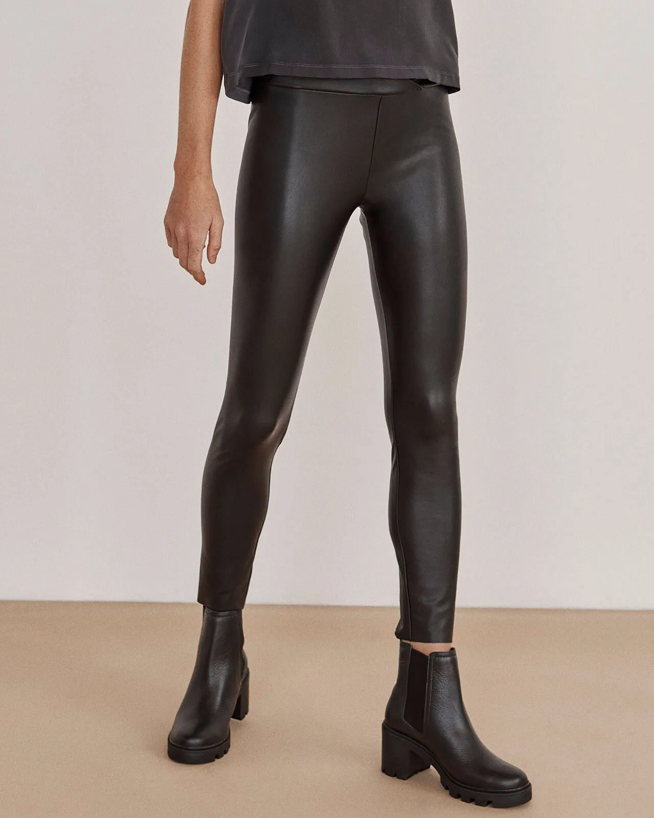 Faux Leather Legging