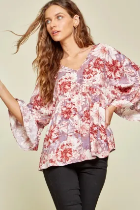 Floral Babydoll Blouse