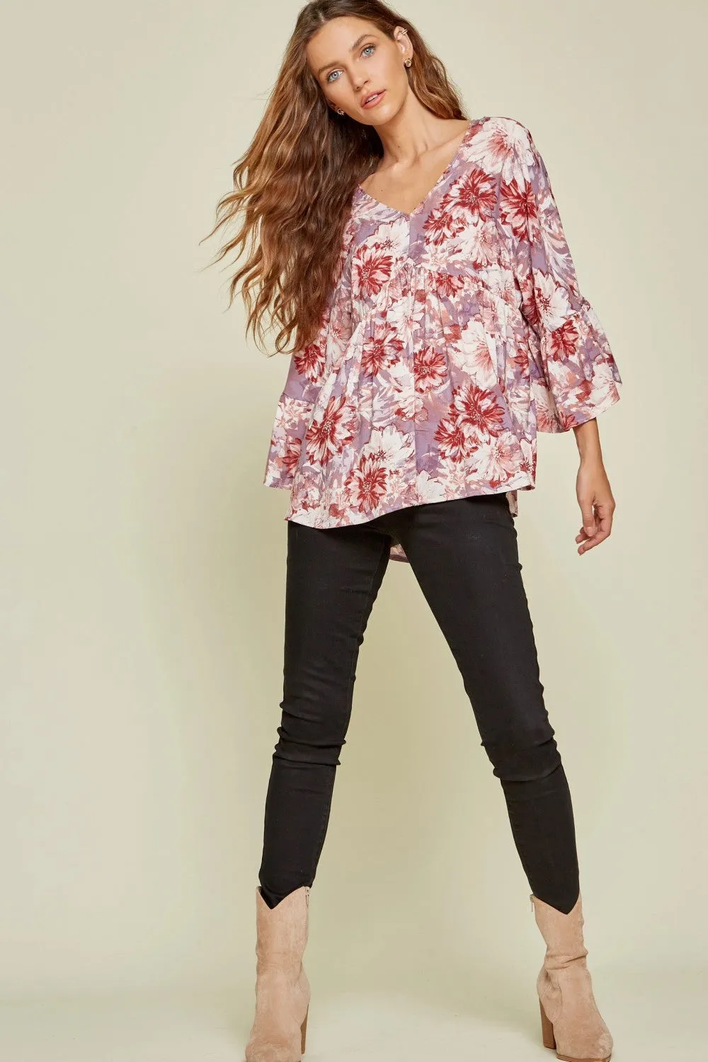 Floral Babydoll Blouse