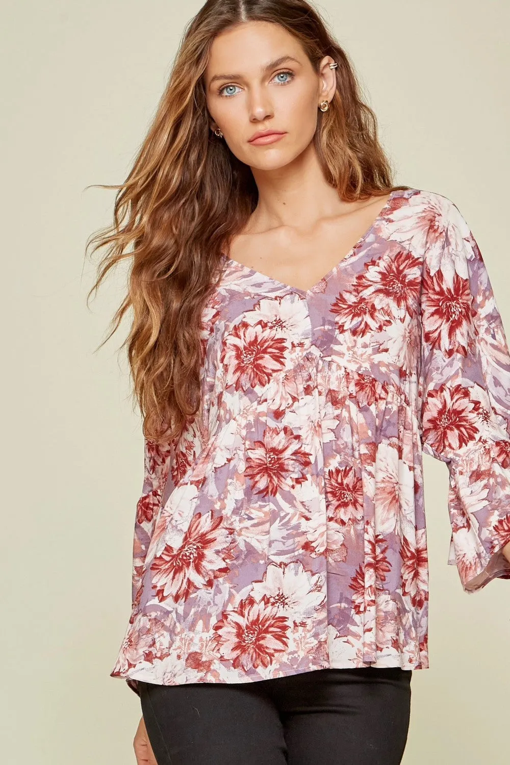 Floral Babydoll Blouse