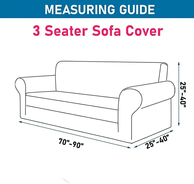 Gifts Island® Sofa Cover 3 Seater and 2 Seater Fully Covered Universal 5 Seater Sofa Cover Non-Slip Sticky Elastic Stretchable Sofa Set Slipcover Protector for (3 1 1 Seater),Teal Blue Diamond