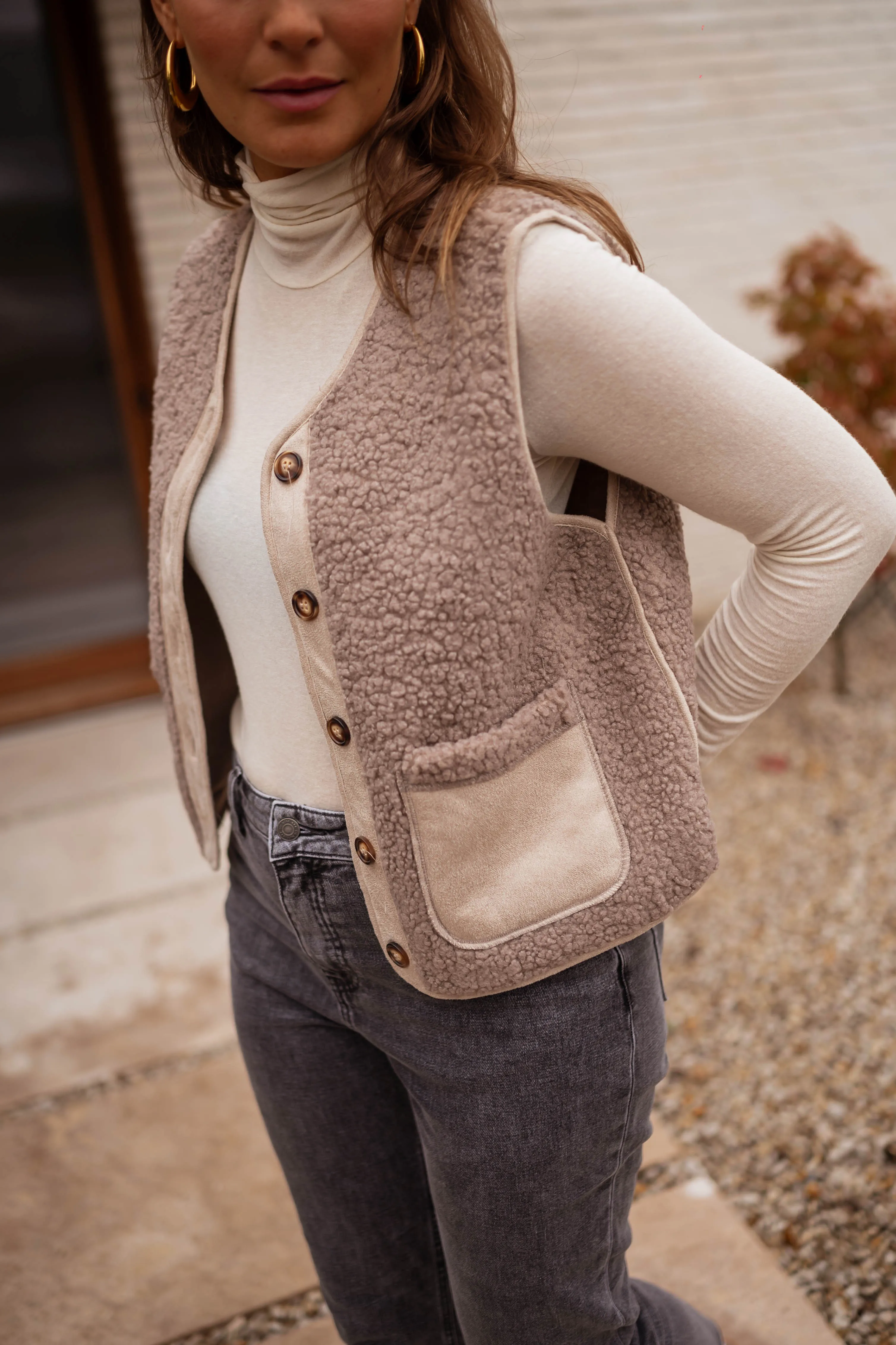 Gilet Ghislain - taupe