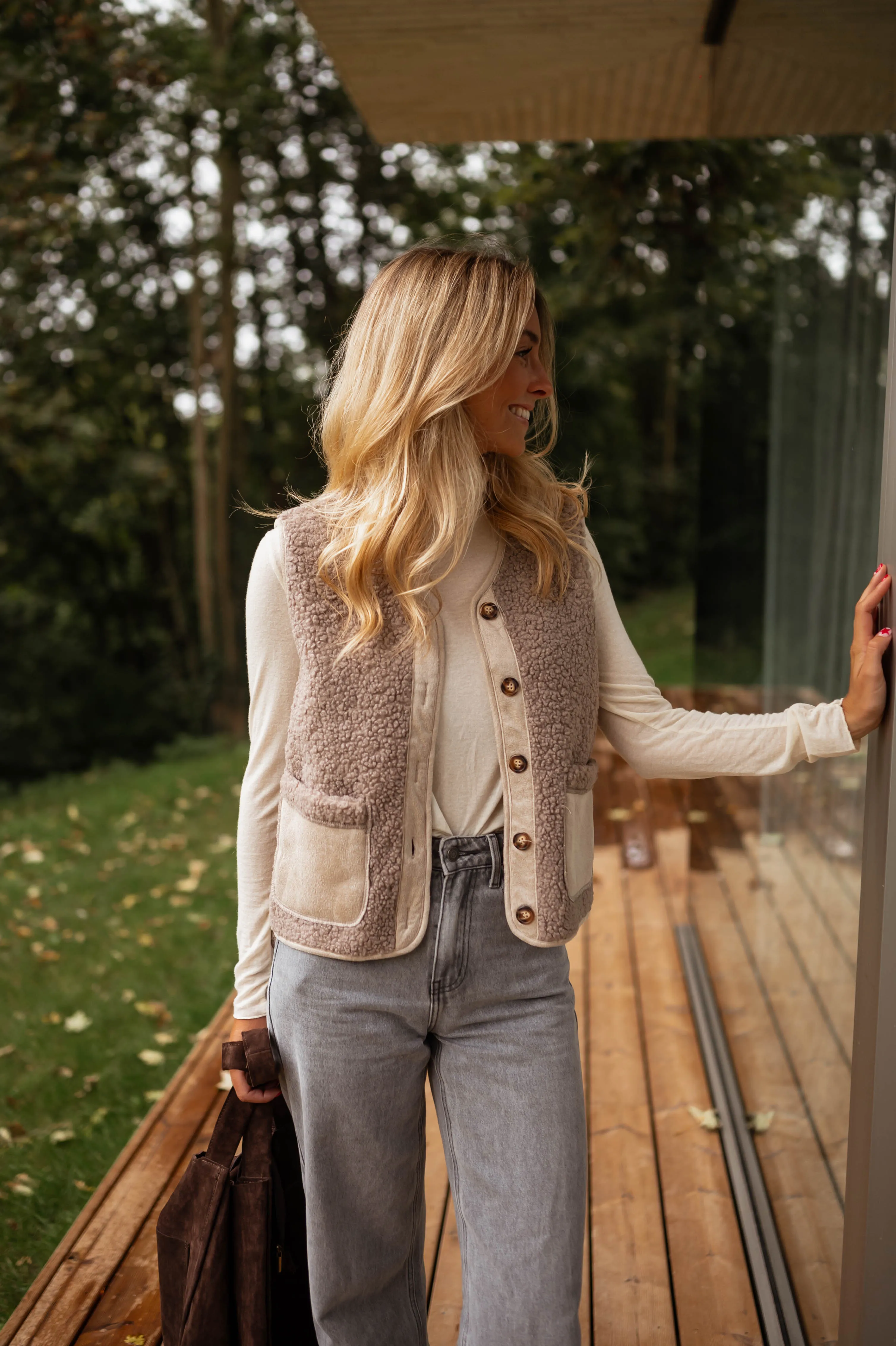 Gilet Ghislain - taupe