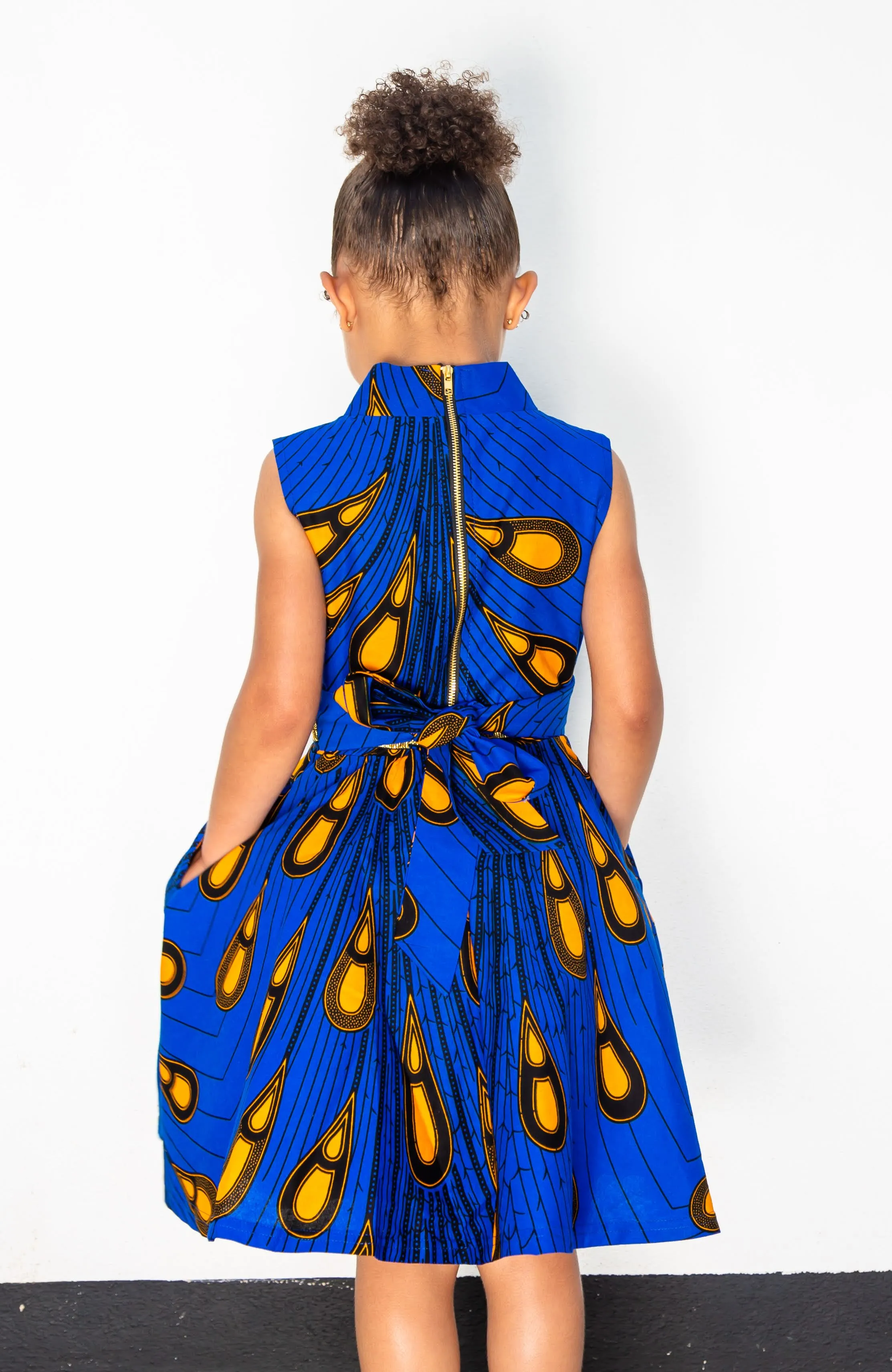 Girl's Occasion Dress | Turtleneck African Print Dress for Girls - ELLA