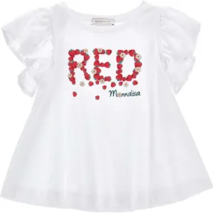 Girls White Strawberry Tunic