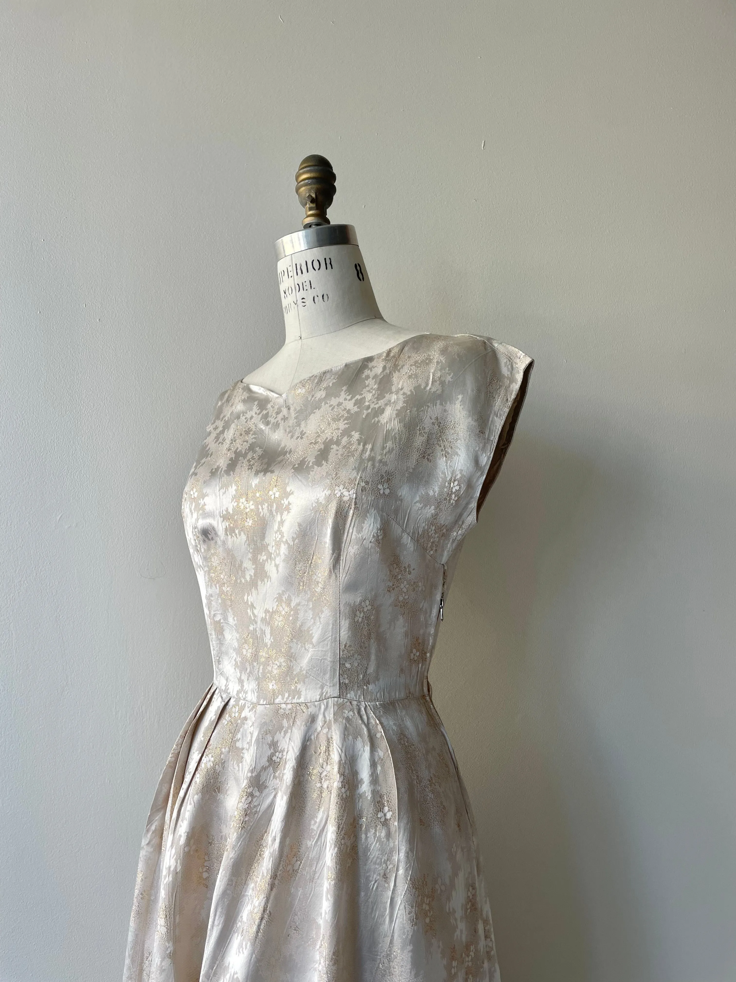 Glassine Brocade Dress | 1960s