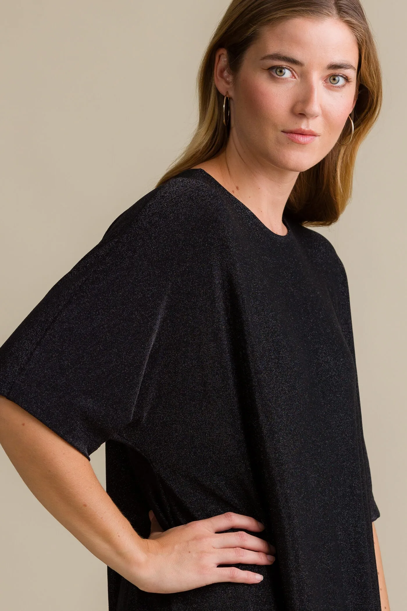 Gloria Glitter Tunic Black
