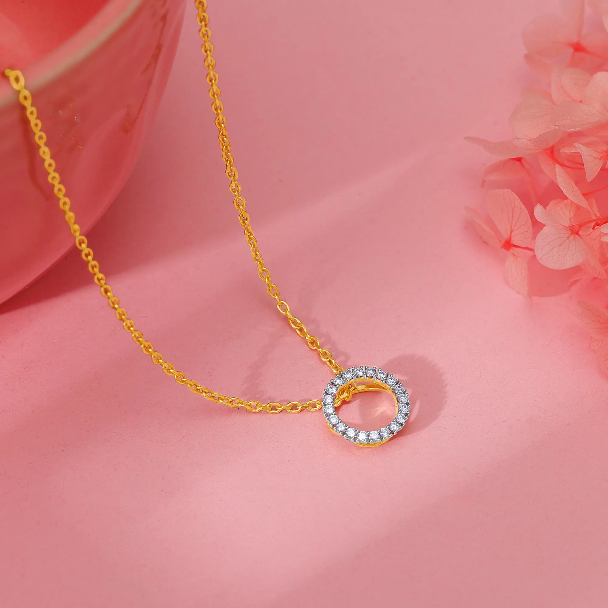 Gold Globular Diamond Pendant