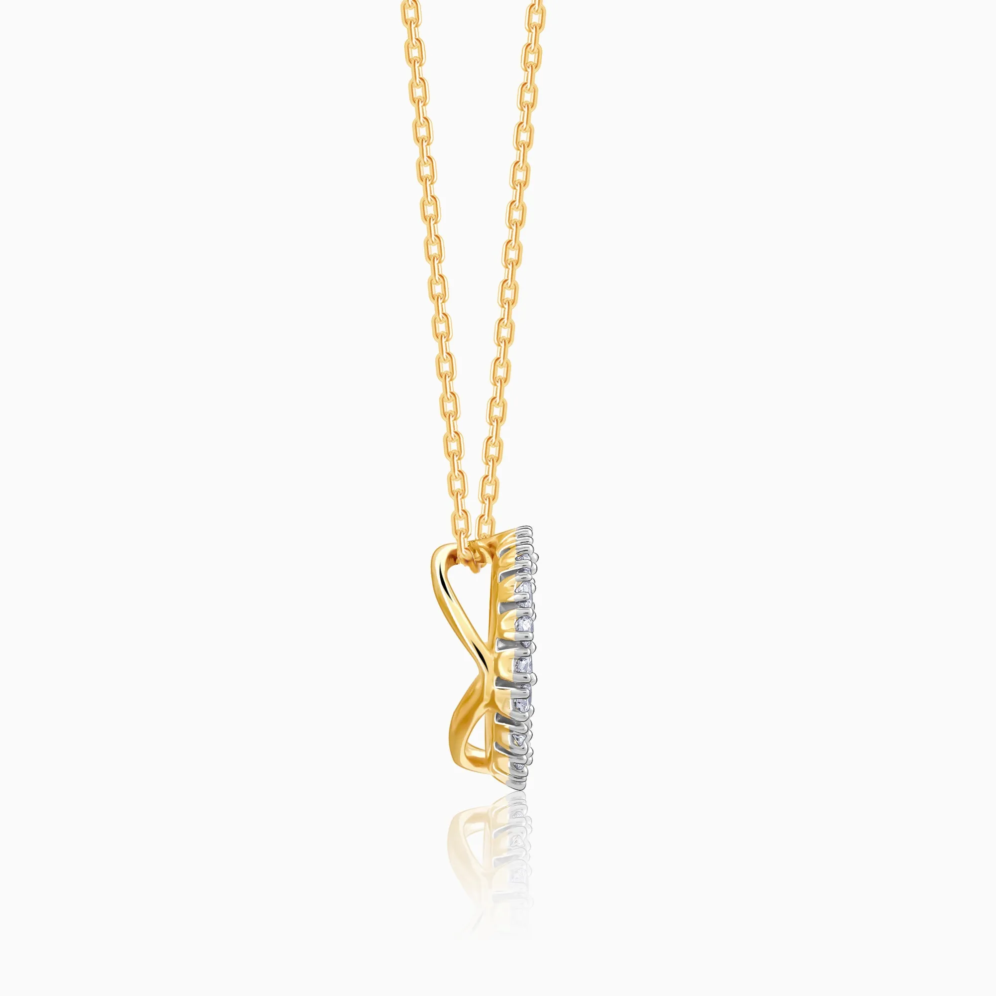 Gold Globular Diamond Pendant