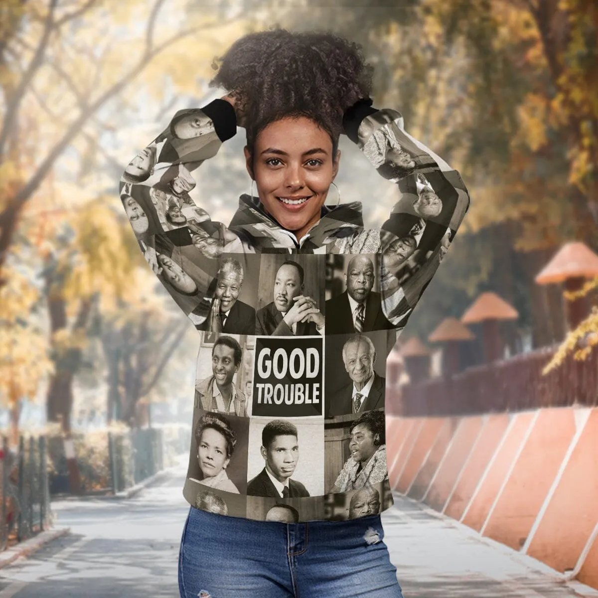 Good Trouble All-over Hoodie