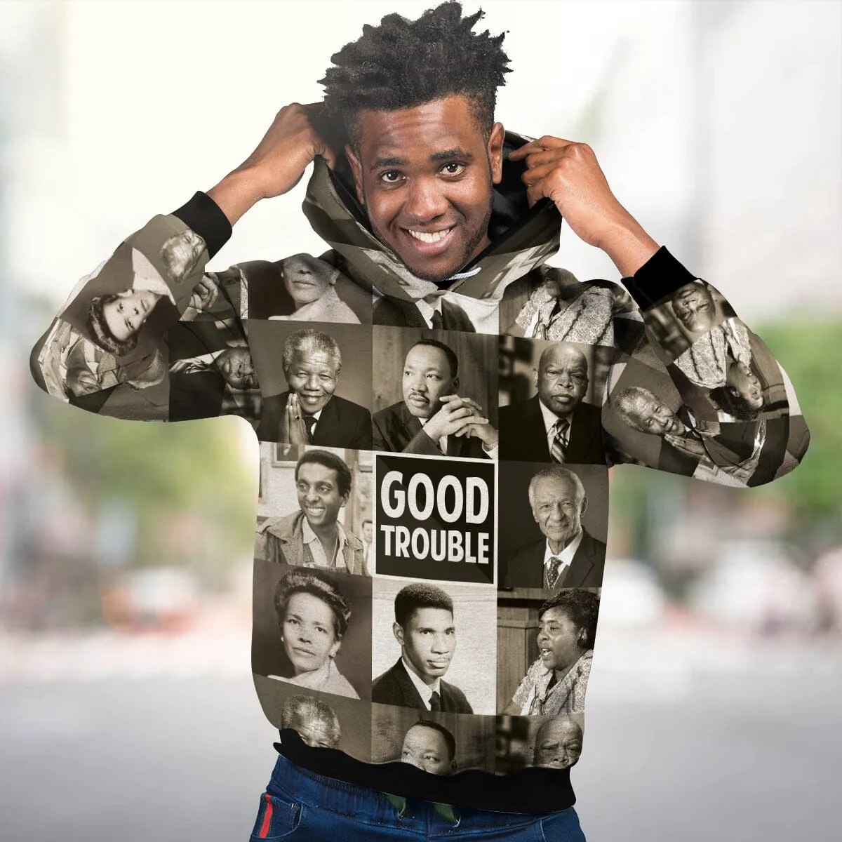 Good Trouble All-over Hoodie