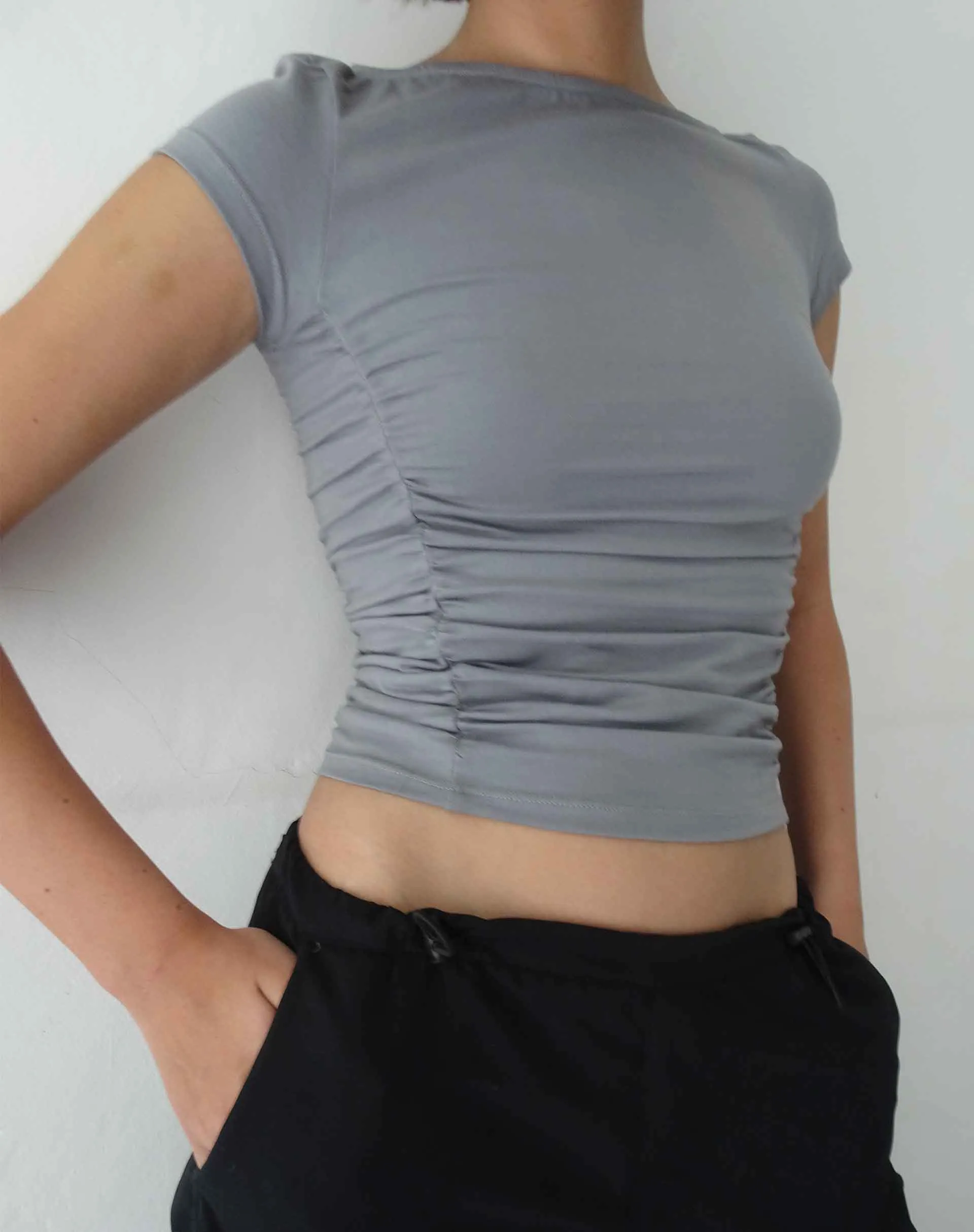 Grae Crop Top in Grey