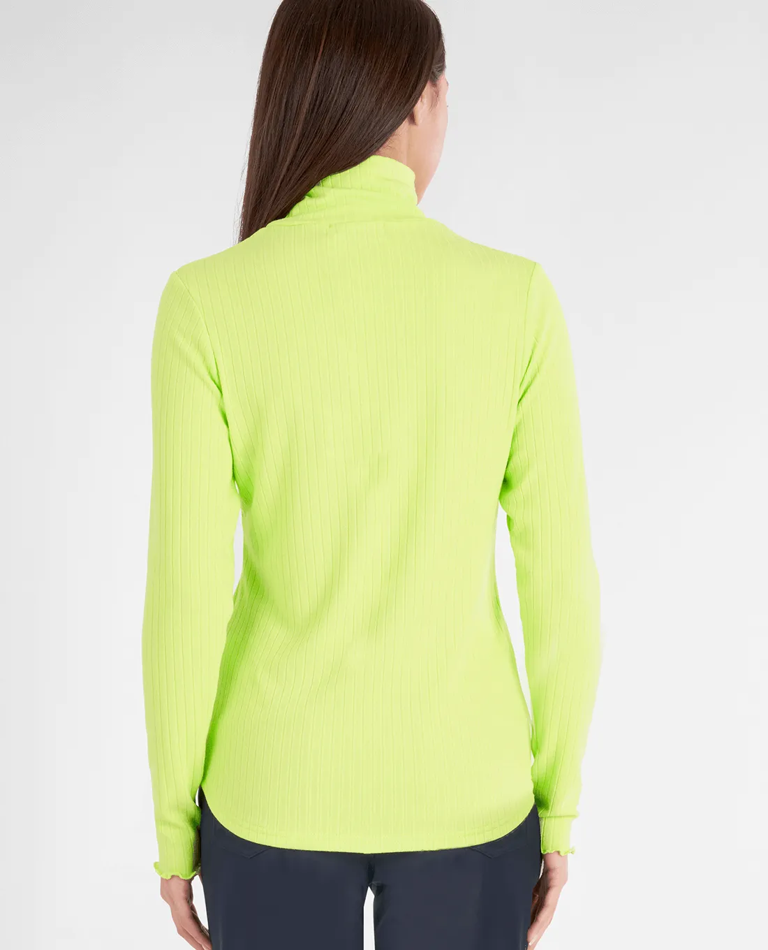 GREEN LAMB Mackenzie Ribbed Roll Neck 045 Soft Lime