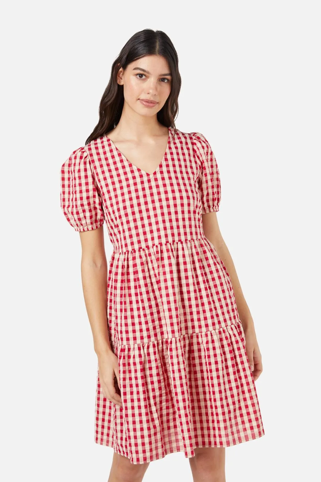 Greta Check Smock Dress