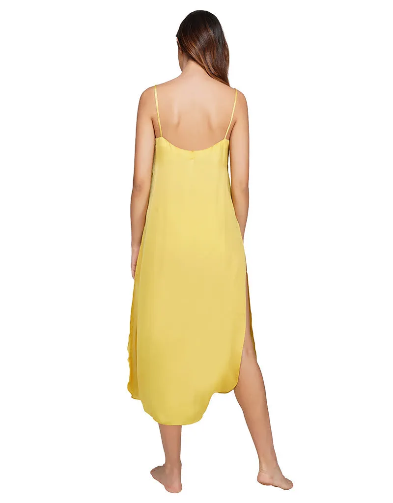 Haldi Yellow Organic Cupro Slip Dress