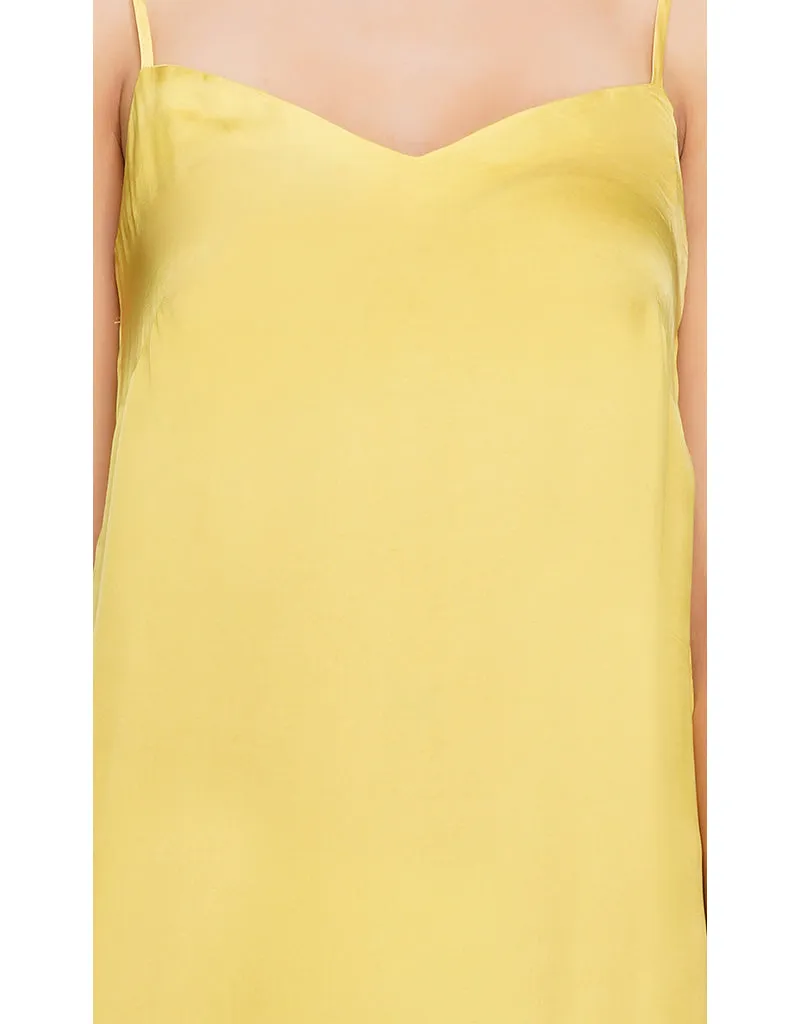 Haldi Yellow Organic Cupro Slip Dress