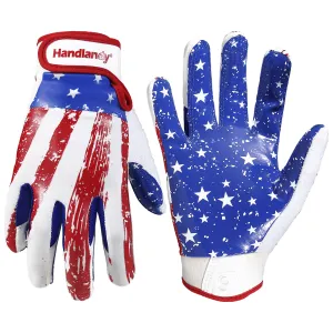 HANDLANDY Youth Football Gloves for Boys Girls, Sticky Wide Receiver Gloves for Kids, Junior Flag Football Gloves S762 S780