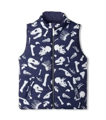 Hatley Boys Dino Fossils Reversible Gilet