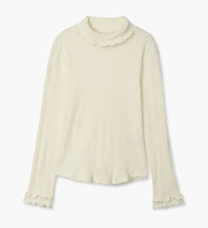 Hatley Girls Winter Cream Turtleneck