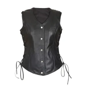 Honey Badger Women's Motorcycle Leather Vest