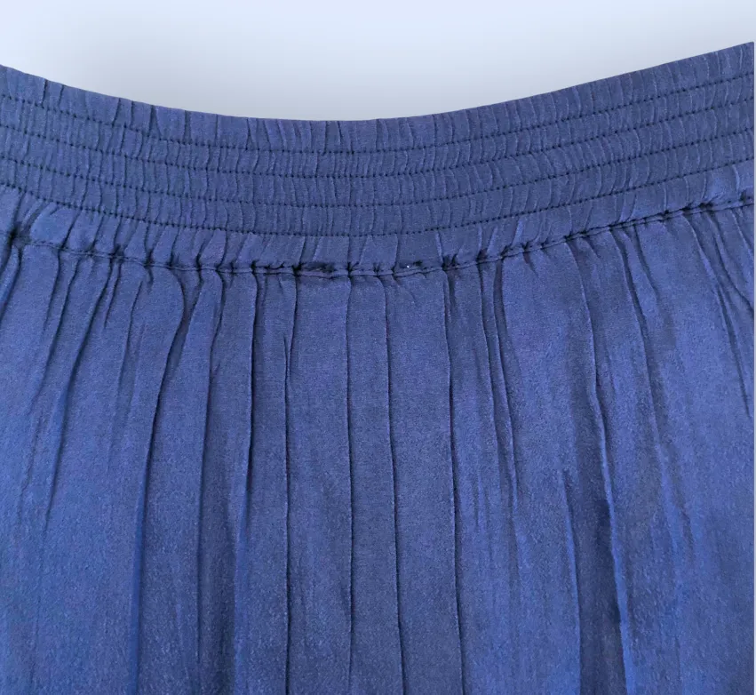 Hoss Intropia Blue Pleated Crepe Mini Skirt UK 10 US 6 EU 38