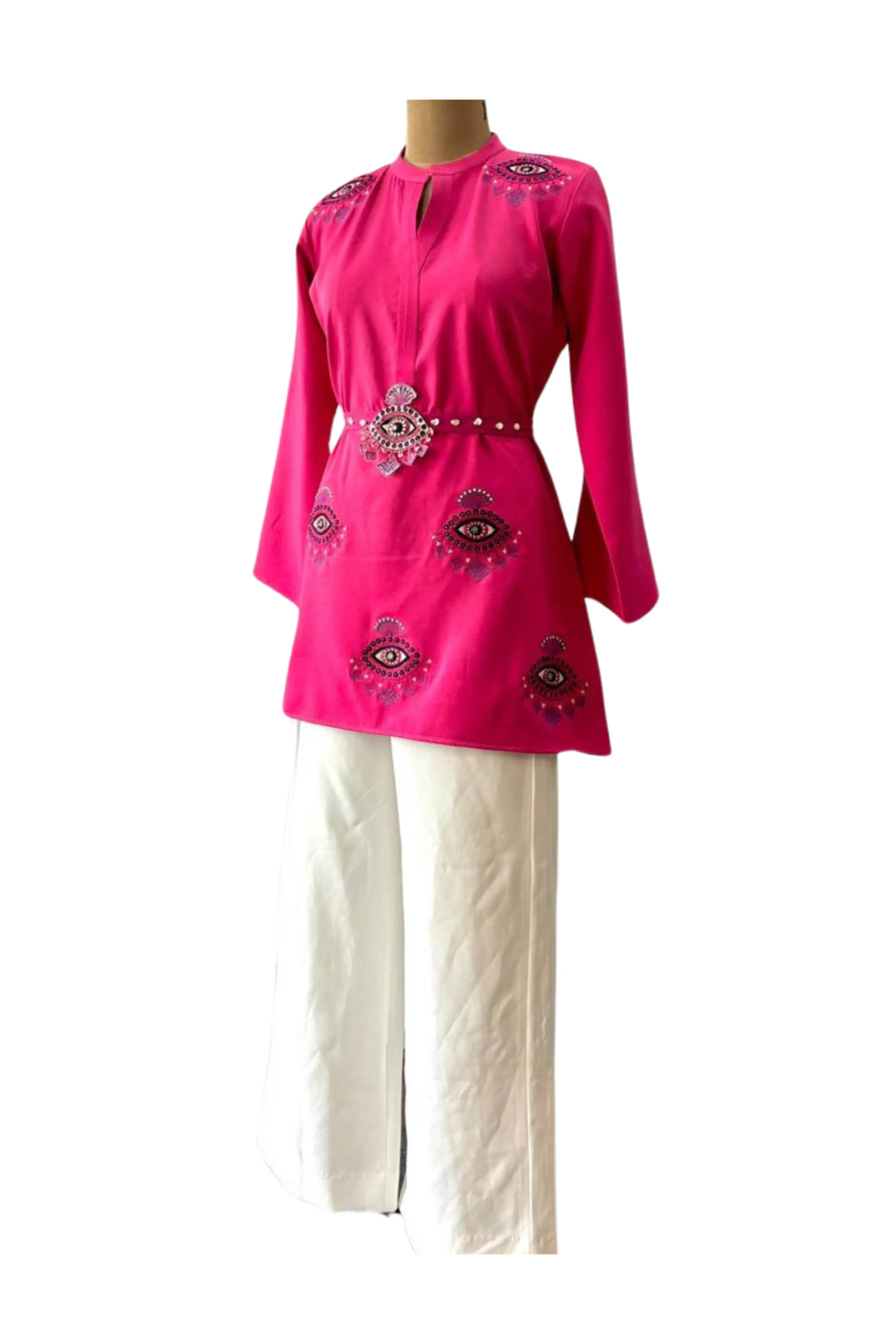 Hot Pink Evil Eye Tunic